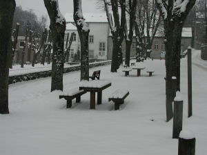 Boule-Anlage unter Schnee 2009